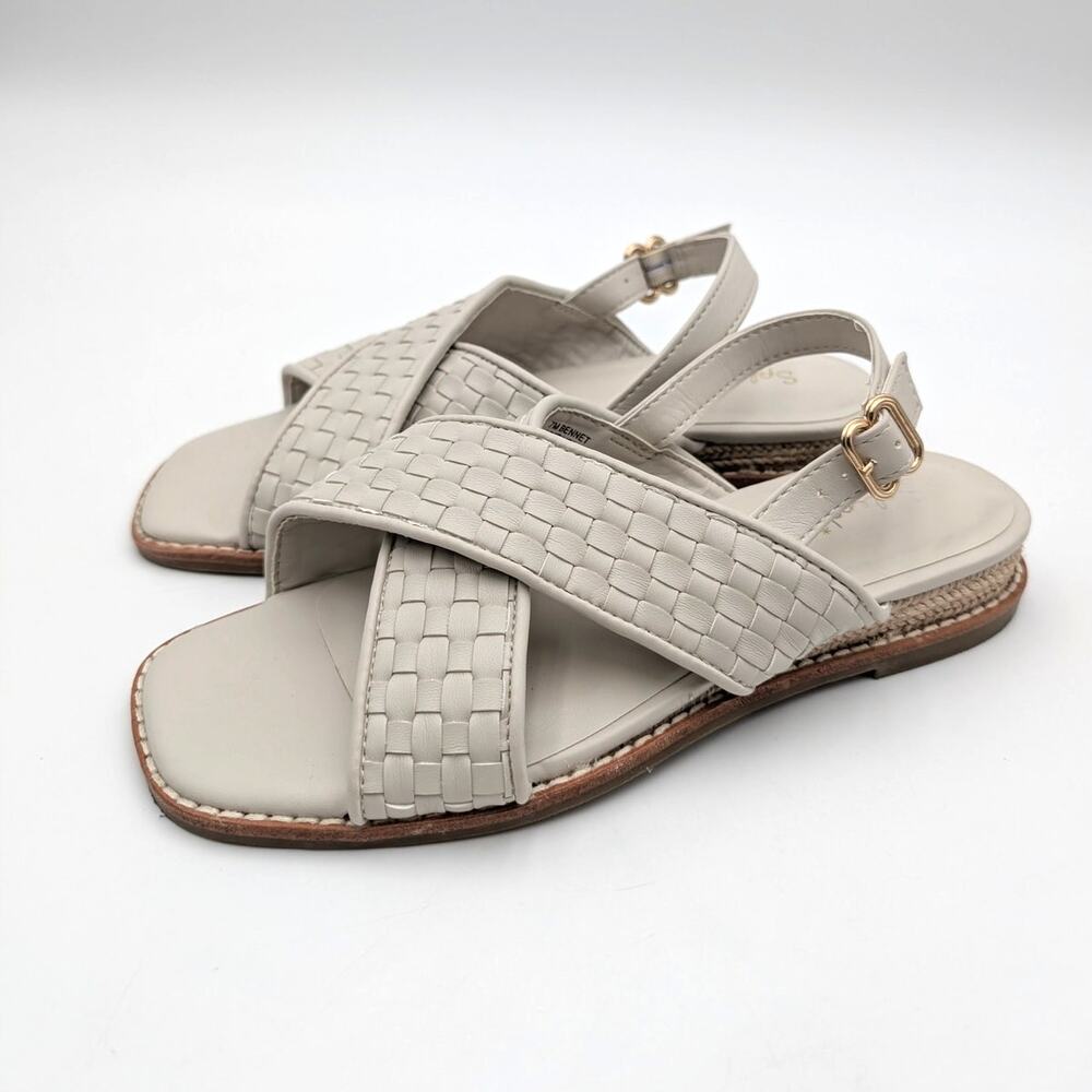 Splendid Bennet Slingback Sandals Open Toe Women's White Sand Size US7M EU37